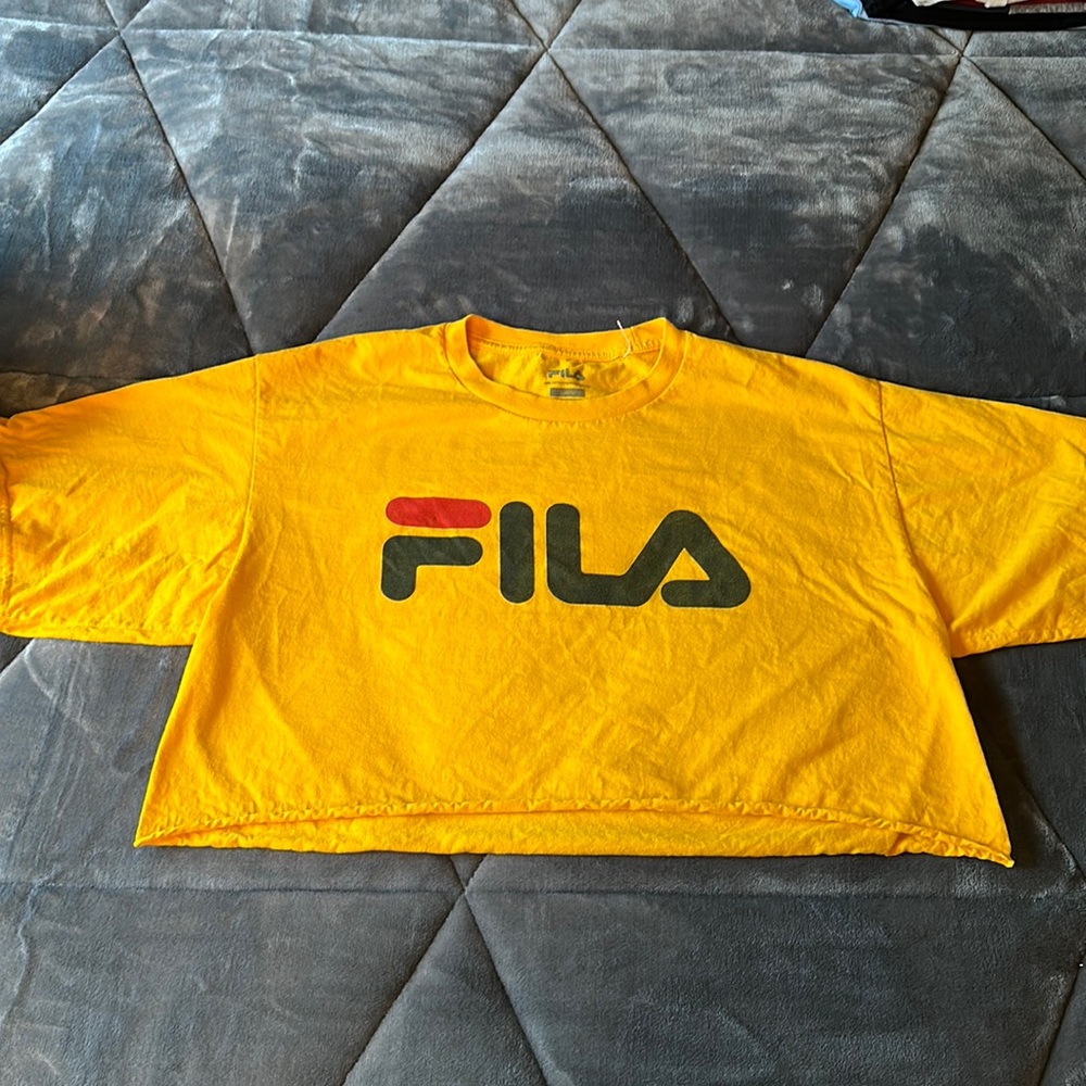 Fils yellow cropped tee
